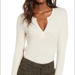 Socialite Waffle V-Neck Top